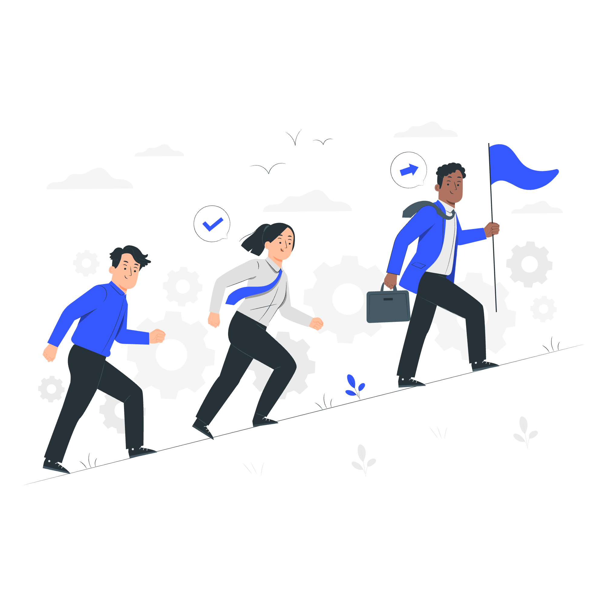 Motivated students mid-term in a learning centre